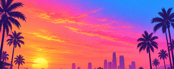 Caminos City Skyline bei Sonnenuntergang